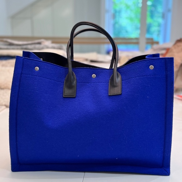 RIVE GAUCHE SAINT LAURENT | Cobalt blue designer tote - Picture 2 of 8